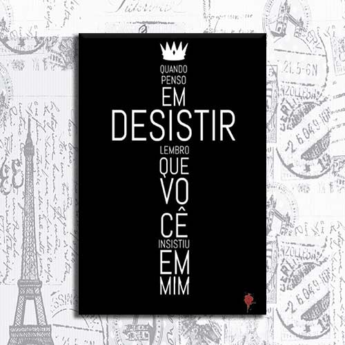 Quadrinho Decorativo - Jesus insistiu em mim